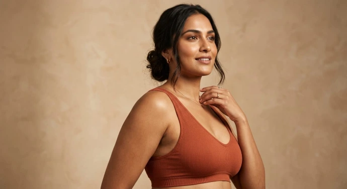 Everyday Soft Cotton Wirefree Bra (32, B)