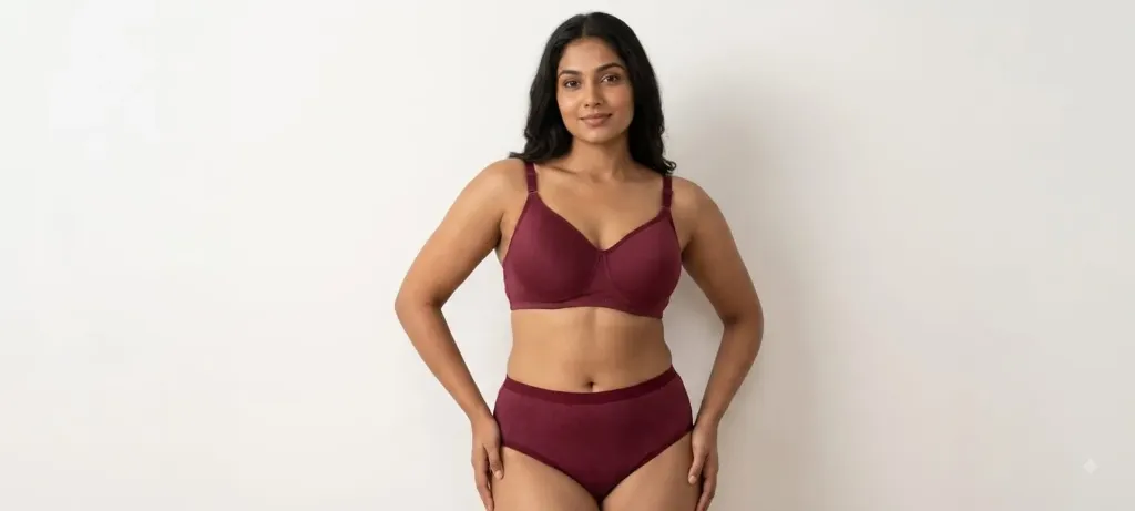 B&C Essential Seamless Co-Ord Set (Maroon, 30)