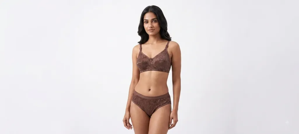 B&C Luxury Contour Intimate Set (Brown, 30)