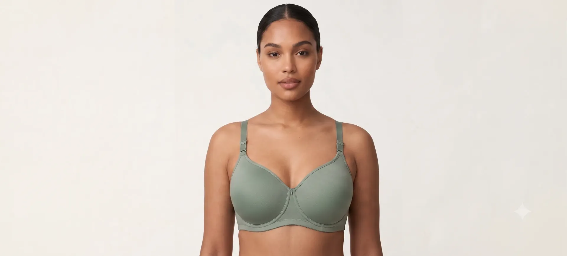 B&C Everyday Padded Comfort Bra (Green, 30)